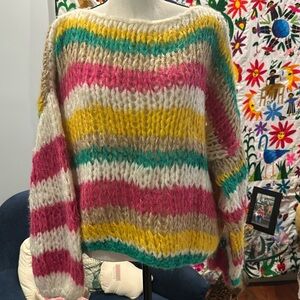 E With Love Handmade Multi Striped Sweater
